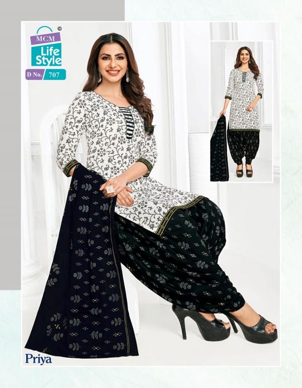 Mcm Life Style Priya Special Cotton Exclusive Designer Dress Material